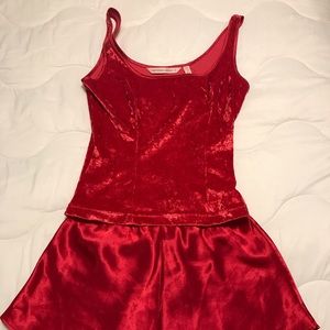 vintage 90s Victoria’s Secret red pajama set